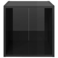 Vidaxl TV omarice 2 kosa visok sijaj črne 37x35x37 cm iverna plošča