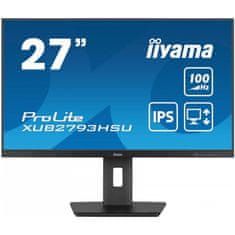 iiyama Monitor 68,6 cm (27,0) XUB2793HSU-B6 1920x1080 100Hz IPS 1ms HDMI DisplayPort 2xUSB2.0 Pivot Zvočniki 3H sRGB96% ProLite
