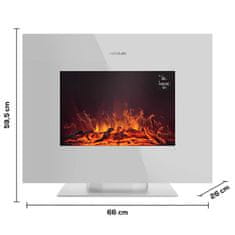 Cecotec Krb , 5832, ReadyWarm 2700 Design Flames White, elektrický, 26", 2 programy, 2 LED světla, dálkový ovladač, 1000/2000 W