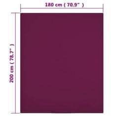 Vidaxl Napenjalna rjuha 2 kosa bordo 180x200 cm bombaž