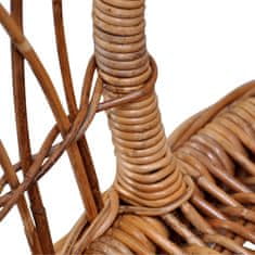 Vidaxl Zunanji stoli naravni ratan rjave barve