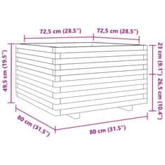 Vidaxl Vrtno cvetlično korito 80x80x49,5 cm trden les douglas