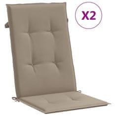 Vidaxl Blazine za vrtne stole 2 kosa taupe 120x50x3 cm blago