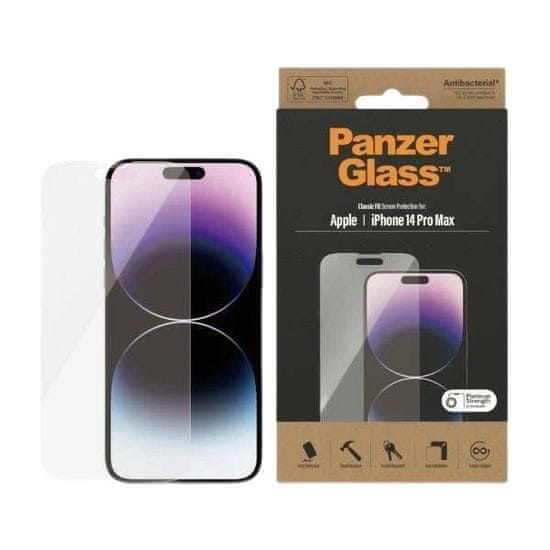 PanzerGlass PanzerGlass Classic Fit antibakterijsko steklo za iPhone 14 Pro Max