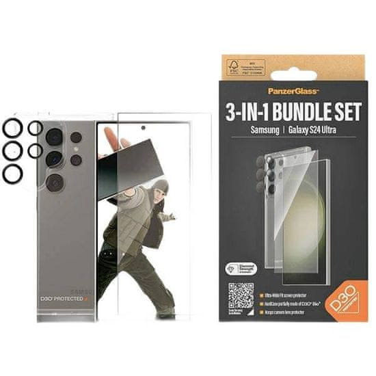 PanzerGlass PanzerGlass Bundle 3v1 prozorno ohišje + folija + pokrov za kamero za Samsung Galaxy S24 Ultra