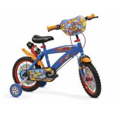 Toimsa Otroško kolo za fante Hot Wheels, 14 inčno, modro rdeče