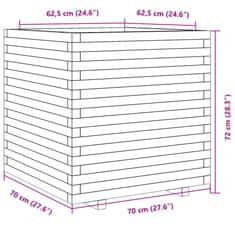 Vidaxl Vrtno cvetlično korito 70x70x72 cm impregnirana borovina