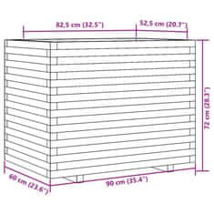 Vidaxl Vrtno cvetlično korito 90x60x72 cm impregnirana borovina