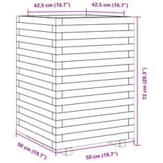 Vidaxl Vrtno cvetlično korito 50x50x72 cm impregnirana borovina