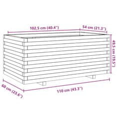 Vidaxl Vrtno cvetlično korito 110x60x49,5 cm trden les douglas