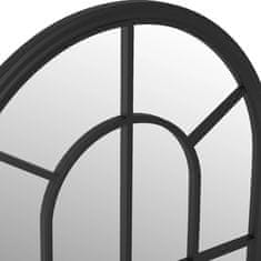 Vidaxl Vrtno ogledalo črno 60x45 cm železno za zunanjo uporabo