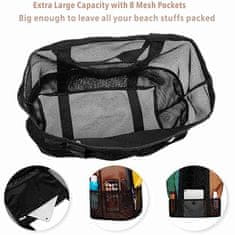 Netscroll Praktična torba za na plažo in izlete, prostorna in vsestranska uporaba, prenosna torba, za dopust - počitnice, ToteBag