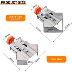 Netscroll Pripomoček za natančno nameščanje kotnega pohištva, set 2 kosa, kotnik, mizarski pripomočki, mizarstvo, PreciseAngle