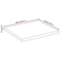 Vidaxl Mizna plošča z naravnim robom 40x40x2,5 cm trden robusten mango