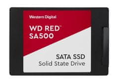 WD Western Digital Red SA500 1TB 2.5" SSD, Serial ATA III, 3D NAND, visoka hitrost branja in pisanja, zanesljivost za PC in prenosnike