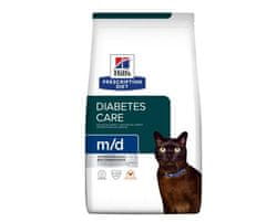 Hill's HILL'S PD M/D Diabetes Care Chicken - suha hrana za mačke - 3kg