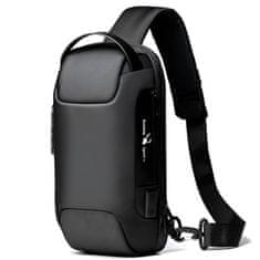 VIVVA® Torba za na ramo, Potovalna torba, Odporna na praske in udarce, USB priključek, Vodoodporna (Črna) | BATOMIK