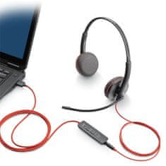 Poly Slušalke Plantronics Blackwire 3225 3,5 jack /USB-A (209747-201) črne, mikrofon