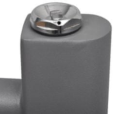 Vidaxl Kopalniški cevni radiator za centralno ogrevanje raven 480x480 mm siv