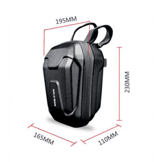 WILD MAN prednji prtljažnik za električni skiro Xiaomi, črn, 2,5 l