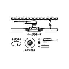 BRILONER vgradna LED svetilka 1xGU10 3W IP23 3000K