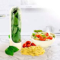 Netscroll Posoda za shranjevanje začimb in svežih živil, prozorno okno, dolgotrajna svežina, trpežen ABS material, široka uporaba, eleganten izgled, HerbFresh