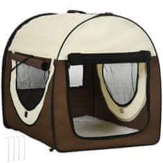 PAWHUT Dog Box Zložljiva Transportna Škatla Za Pse, 2 Barvi, 5 Velikosti, L (70X51X59 Cm), Coffee 