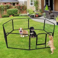 PAWHUT Puppy Run Puppy Outdoor Enclosure, Zunanja Ograjena Stajica, Ograja Za Kužke, 60X80 Cm 