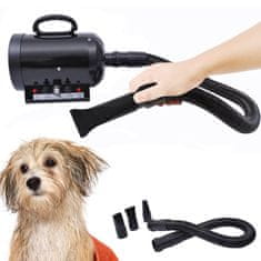 PAWHUT Professional Dog Hair Dryer Animal Hair Dryer Whisper Hair Dryer Sušilnik Za Pse 2800 W Metal Black 40 X 16 X 20 Cm 