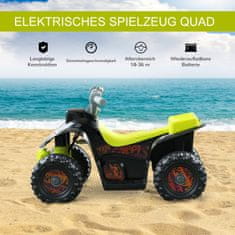 HOMCOM Električni Štirikolesnik Za Otroke Mini Atv Otroški Avto, Električno Vozilo Za Otroke Od 18 Do 36 Mesecev, Rumen 