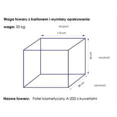 Boxman Kozmetični fotelj A202 s pladnji bele barve