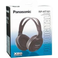 Panasonic RP-HT161E-K, žične slušalke, čez glavo, 3,5-milimetrski priključek, 2 m kabla, črne