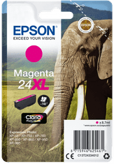 Epson enojno pakiranje črnila Magenta 24XL Claria Photo HD C13T24334012