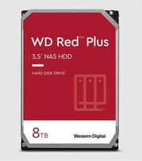 WD RED PLUS NAS 80EFPX/8TB/3,5"/256 MB predpomnilnika/5640 vrtljajev na minuto/215 MB/s/CMR