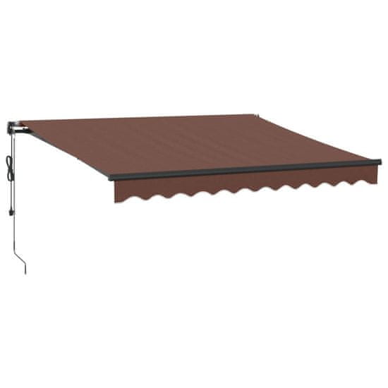 Vidaxl Avtomatsko zložljiva tenda rjava 300x250 cm