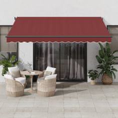 shumee Ročno zložljiva tenda LED bordo 400x350 cm