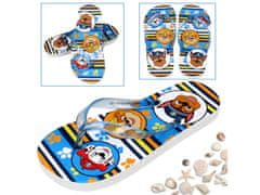 Paw Patrol Tačke na patrulji Marshall Chase Rubble Barvni natikači/japonke za fante, natikači za bazen za fante, z modrimi trakovi 32-33 EU