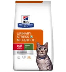 Hill's HILL'S PD Feline Urinary Stress + Metabolic c/d - Suha hrana za mačke - 1,5 kg