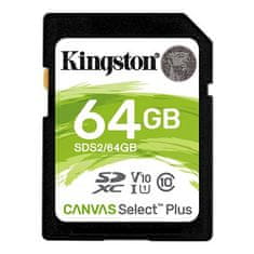 Kingston Kingston | Canvas Select Plus | UHS-I | 64 GB | SDXC | Flash spomin razreda 10