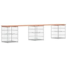 Vidaxl Vrtna klop gabion 203x31x42 cm trden les douglas