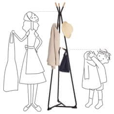Severno Loft stoječi obešalnik za oblačila YOKO črn 172 cm