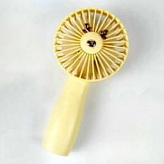 Luniks Prenosni namizni USB ventilator z lučko, rumena