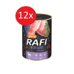 RAFI Rafi mokra hrana z zajcem borovnico in brusnico 12X800g