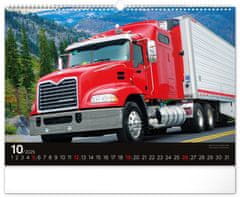 NOTIQUE Stenski koledar Trucks 2025, 48 x 33 cm