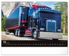 NOTIQUE Stenski koledar Trucks 2025, 48 x 33 cm