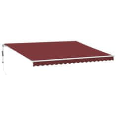 Vidaxl Avtomatsko zložljiva tenda LED bordo 450x350 cm