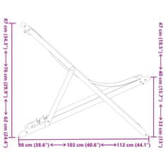 Vidaxl Zložljivi stoli za plažo 2 kosa blago s potiskom listja les