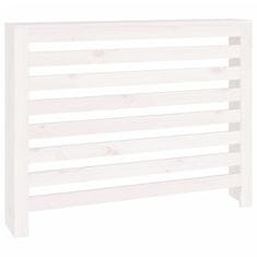 Vidaxl Pokrov za radiator bela 108,5x19x84 cm trdna borovina