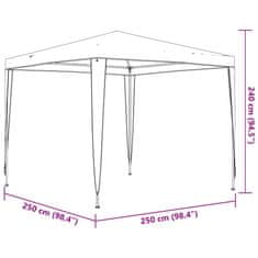 Vidaxl Vrtni šotor 2,5x2,5 m bel
