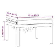 Vidaxl Vrtni stolček z blazino črn aluminij